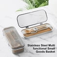 thumbnail image 4 of Xiao Hua Stainless Steel Dishwasher Basket, Replacement Dishwasher Basket, Rectangular Mesh Drain Dishwasher Basket, Suitable for Cleaning and Storing Small Items, 1 piece, 4 of 5