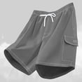 thumbnail image 4 of Mens Swim Trunks with Compression Liner 2 in 1 Quick Dry Bathing Suit Beach Shorts with Zipper Pockets, 4 of 4