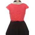 thumbnail image 4 of Little Girl Floral Lace Top Necklace Flower Holiday Party Flower Girl Dress USA Coral 2 JKS 2107 BNY Corner, 4 of 5