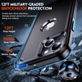 thumbnail image 3 of Magnetic for iPhone 13 case [Compatible with MagSafe][Glass Screen Protector][Military Grade Drop Protection][Non-Slip] Heavy Duty Shockproof for iPhone 13 Phone Case 6.1 inch-Black, 3 of 14