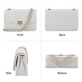 thumbnail image 3 of Bandolera GM LIKKIE acolchada para mujer de piel vegana blanca, 3 of 6