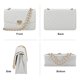 thumbnail image 3 of Bandolera GM LIKKIE acolchada para mujer de piel vegana blanca, 3 of 6