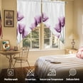 thumbnail image 5 of Spring Floral Swag Curtain Valance for Windows, Pink X-ray Tulip Looming Flower Leaf Modern Window Treatments Short Swag Topper for Kitchen Windows Bathroom Bedroom, 36"x36", 5 of 8