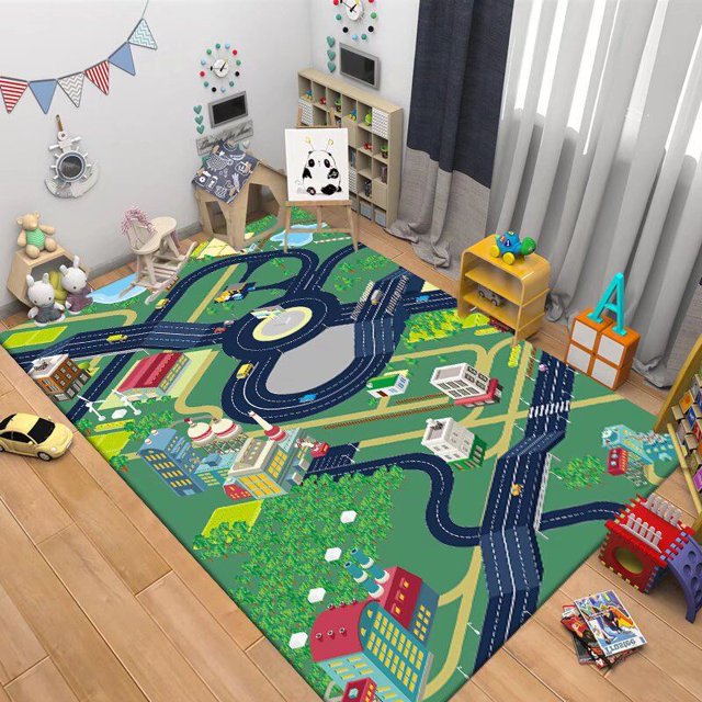 MORIYA bebé gateando esteras juego de dibujos animados alfombra de piso creativo para la primera infancia alfombra de terciopelo 120 * 160CM Gao Jinjia unisex