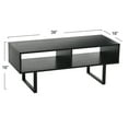 thumbnail image 2 of Household Essentials Jamestown TV Stand Coffee Table with Rectangular Storage Compartments Black Oak Wood Grain and Black Metal, 2 of 7