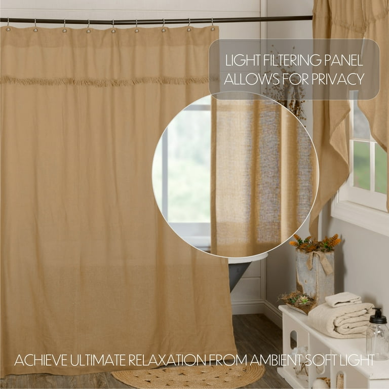 Burlap Natural Shower Curtain 72x72 Walmart