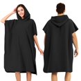 thumbnail image 1 of Bonbell Poncho Microfibra Natacion, Bata para Natacion Secado R&aacute;pido y C&oacute;modo, Bata de Ba&ntilde;o con Capucha, Poncho de Toalla para Cambiarse para Mujeres y Hombres en Play, 1 of 7