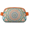 thumbnail image 1 of Geometric Mandala Belt Bag - Folk Style Pattern Adjustable Fanny Pack for Sports Enthusiasts, 1 of 4