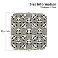 thumbnail image 3 of Pofeuu Panda With Crown And Stars Print Leather Coasters Set of 6, Round Cups Mugs Mat Pad for Home Kitchen Heat Resistant Drink Coasters,Square, 3 of 7