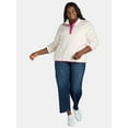 thumbnail image 2 of Terra & Sky Women's Plus Size Quarter Snap Fleece Shacket, Sizes 0X-5X, 2 of 6