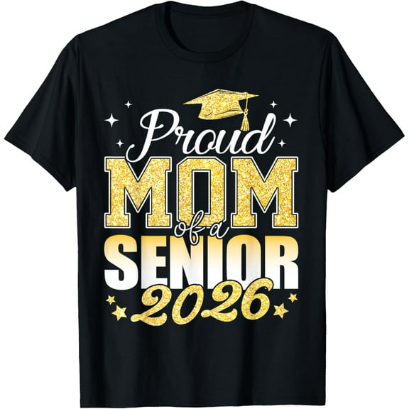 Premium model-Unisex-100% cotton-Proud Mom of A Senior 2026 class of 2026 Graduate T-Shirt
