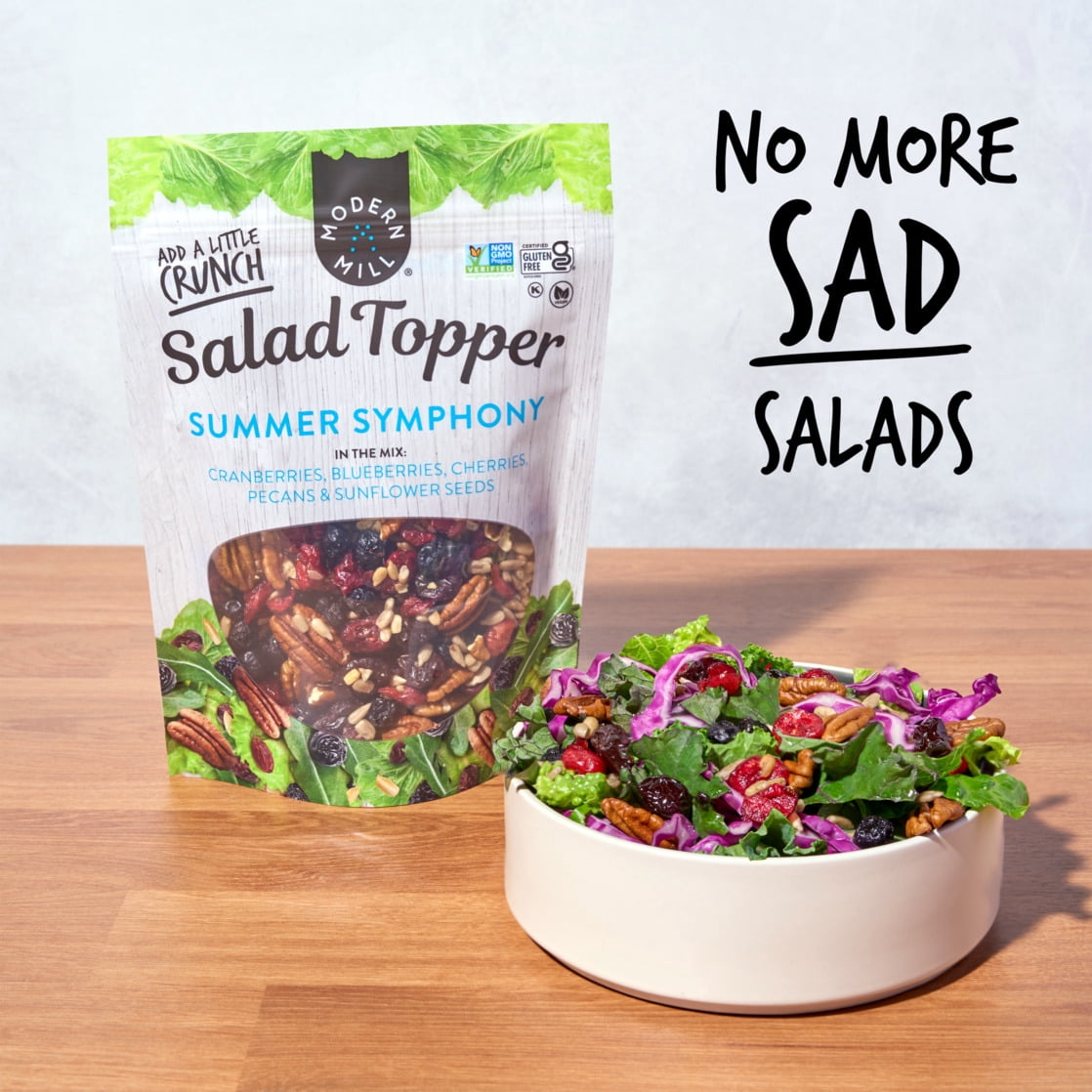 (4 pack) Modern Mill Summer Symphony Salad Topper 6oz, Gluten-Free, Vegan, Non-GMO