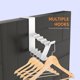 thumbnail image 3 of 2 Piezas Ganchos Sobre Puerta Ganchos Individuales Sobre Puerta Ganchos Valet Colgador de Almacenamiento Múltiple para Ropa Abrigos Toallas Sombreros Bufandas Monederos Llaves y Más, 3 of 5