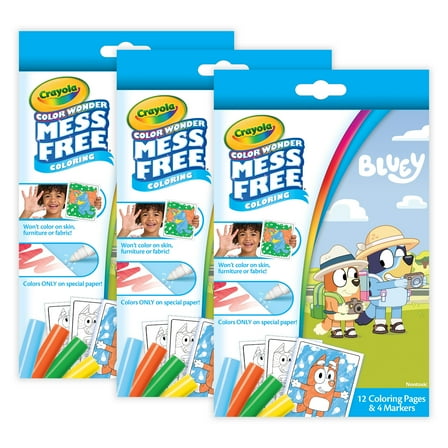 Crayola Color Wonder Mini Box Set, Bluey, 3 Sets