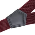 thumbnail image 3 of Buyless Fashion Heavy Duty Textured 2 Pack Suspenders for Men - 48" Adjustable Straps 1 1/2" - Y Shape - 5117-2-Burgundy, 3 of 7