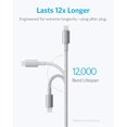 thumbnail image 3 of Anker 6ft Lightning Cable Premium Nylon Cord MFi Certified Charging Data Sync, Silver, 3 of 7