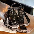 thumbnail image 2 of Bolso tipo cubo con lentejuelas y letras, bolso de mano de diseñador de marca de lujo, tendencia de moda 2022, bolso de lujo genuino de alta gama, bolso bandolera, 2 of 5