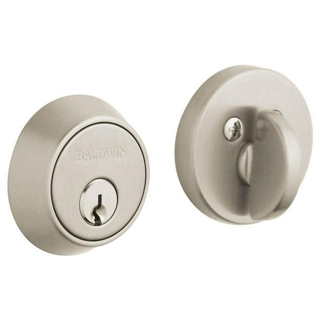 Baldwin 8041150 Contemporary Deadbolt, Satin Nickel