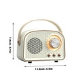 thumbnail image 2 of Retro Bluetooth Speaker - Portable Wireless Speaker with FM/USB/SD Card Support, 6H Playtime, White, Great Sound for Outdoor/Home, 2 of 2