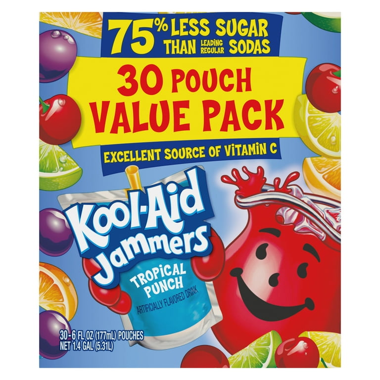 3 pack) Kool-Aid Jammers Tropical Punch Flavored Drink Value