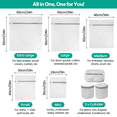 thumbnail image 6 of Xueyu 8 Pack 8 Size Mesh Laundry Bags with Auto-Lock Zipper, Travel Storage Organize Bag, Dryer Pouch, Washing Machine Wash Bag for Blouse, Delicates, Bra, Hosiery, Lingerie, 6 of 8