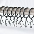 thumbnail image 6 of 60pcs Black/Silver Metal Curtain Rings with Hooks for Stable Drapery Installation for Window Door Shower Curtain, 6 of 9
