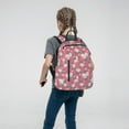 thumbnail image 5 of Naloa Rose Flowers Print Lightweight DayBackpack Suitable for school, work, shopping, travel, etc., 5 of 5