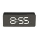 thumbnail image 1 of Reloj despertador digital LED Temperatura Escritorio Espejo de maquillaje Arte Snooze Reloj Dormitorio Decoración de oficina, Rectángulo seitruly HA3237-09B, 1 of 6