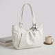 thumbnail image 1 of Bolso tote de moda para ir de compras, ideal para mujeres que trabajan en oficina, viajan o trabajan los fines de semana. Blanco, 1 of 8