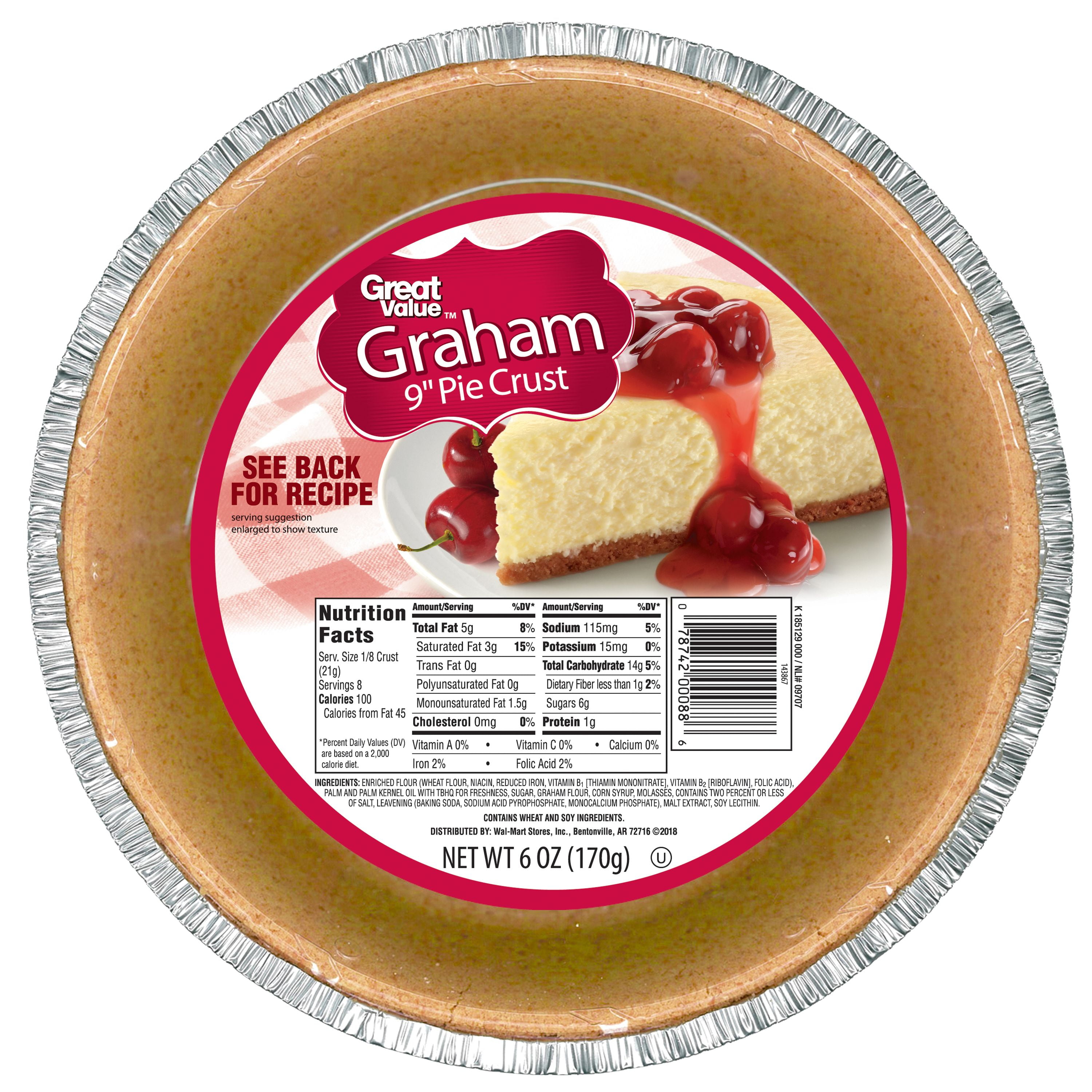 Great Value Graham 9" Snack Pie Crust 6 oz