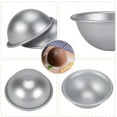 thumbnail image 3 of Yirtree 2 Pcs Mini Aluminum Hemisphere Ball Cake Pans Half Sphere Bath Bomb Baking Mold Pastry Mould, 3 of 7