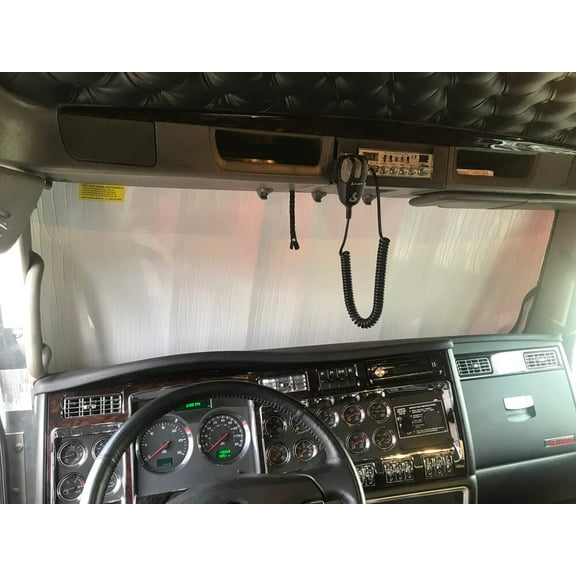 The Original Windshield Sun Shade, Custom-Fit for Kenworth C500 1998-2015, Silver Series