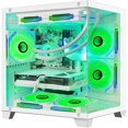 thumbnail image 2 of Hoengager Gaming PC -AMD Ryzen 7 5700X 3.4 GHz-RTX 4060TI 8GB -32GB DDR4 RAM-1TB M.2 +1TB SATA SSD-240 Liquid Cooler -WIFI &Bluetooth -RGB Fans-Windows 11 Pro Desktop Computer-White, 2 of 7