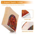 thumbnail image 4 of Red Gifts Pattern Thick U Shape Acrylic Napkin Holder Non Slip Space Saving for Kitchen, 4 of 9