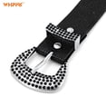 thumbnail image 6 of WHIPPY Women's Rhinestone Western Leather Belt Cowgirl Shiny Ladies Belts for Jeans Dresses, 6 of 7