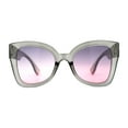 thumbnail image 2 of Womens Thick Plastic Mod Oversize Horn Butterfly Fashion Sunglasses Slate Black Pink, 2 of 4