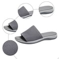 thumbnail image 5 of Modisza Mens Orthopedic Slide Sandals with Arch Support Knitted Soft Flat Slides Summer Indoor Slip on Walking Shoes Grey size 6, 5 of 6