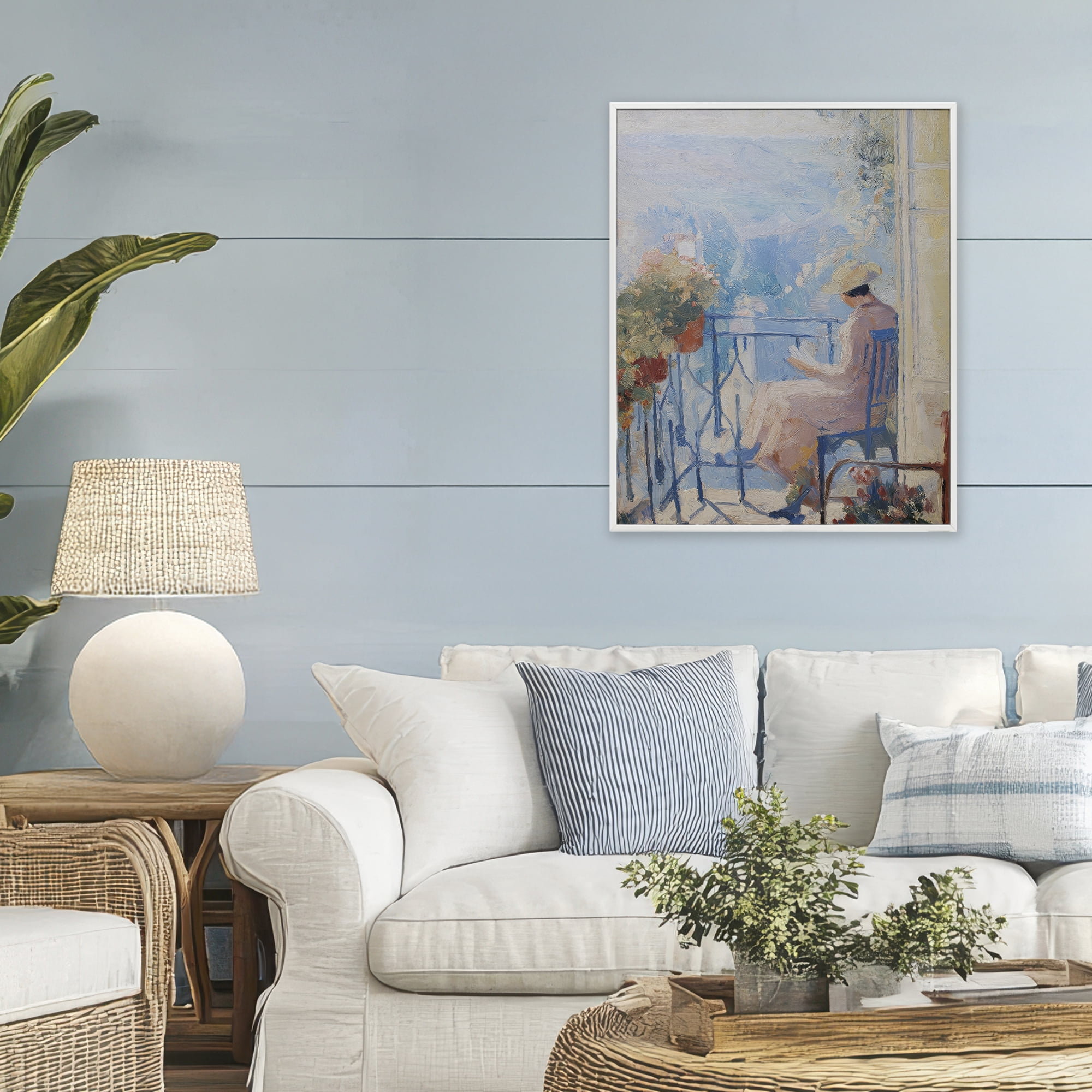 Stupell Industries Reading In The Sun White Framed Giclee Art, design by Svetlana Aleynikova