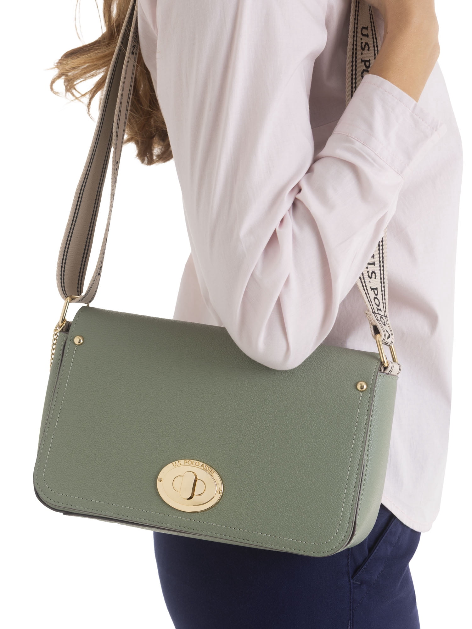 U.S. Polo Assn. Women's Flap Crossbody, Mint