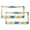 Pattern-61, variant on 2 PCS Vintage Starfish Navy Blue Fish License Plate Frame Ocean Starfish Car Accessories Quality Aluminum Metal 2 Round Holes for Women Men Auto Decoration Hardware