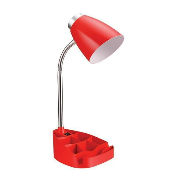 Lampe de bureau Limelights col de cygne avec support de livre pour tablette iPad, rouge