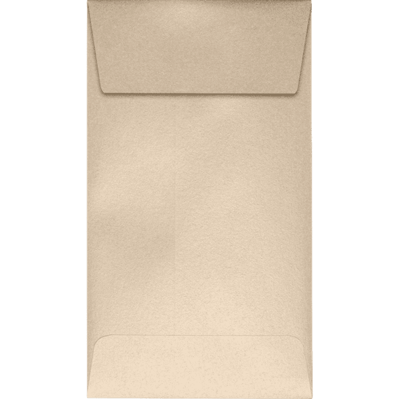 LUXPaper #5 1/2 Coin Envelopes, 80 lb. Taupe Brown Metallic, 3 1/8 x 5 1/2, 250 Pack