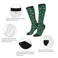 thumbnail image 3 of Xecao Green Background With Ho Print Compression Socks for Both Men And Women for Running, Travel, Flight, Nurse, 3 of 6