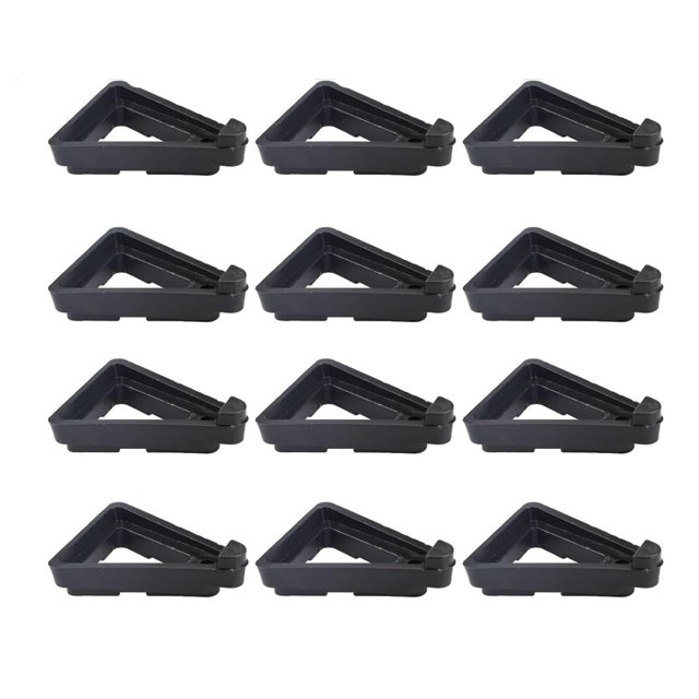 Ruiboury 12piece Lightweight And Portable Pot Toes For Indoor And Outdoor Durable Rotting Small black 3Set