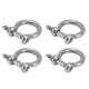 thumbnail image 1 of 4Pcs 304 Stainless Steel Shackle Screw Pin D Ring Bow Shape Anchor Load Clamp ReplacementM12, 1 of 5