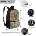 thumbnail image 4 of Aplkyhs Kids Backpack Set of 4 Camouflage Hunting Deer with Lunch Box Pencil Case and Water Bottle Carrier Includes Schoolbag with Front Pocket Elementary School Boys and Girls, 4 of 7
