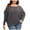 Gray, variant on Turilly Womens Solid Color Lapel Tops Long Sleeved Shirt Top Fall Winter Loose Casual Sweaters for Women