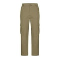 thumbnail image 5 of Men's Cargo Pants Straight Twill Stretch Regular Fit Work Pants with 6 pockets Outdoor Work Office Hiking Workout Trouser (3XL, Khaki), 5 of 6