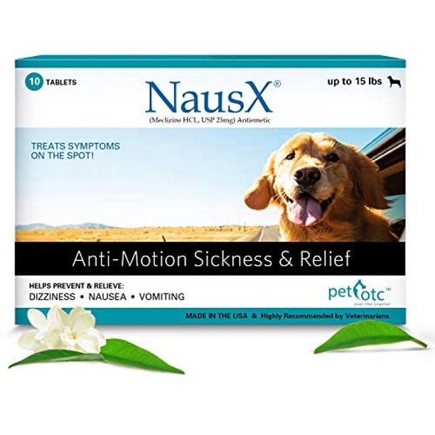 Nausx Anti Motion Sickness And Nausea Relief For Large Breed Dogs Relief For Disorientation And Dizziness 30 Caplets Walmart Com