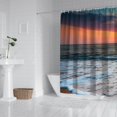 thumbnail image 3 of Surface de Plage Scène de Ciel Colorée (4) Rideaux de Douche Réutilisables, Doublure de Rideau en Polyester à Motif, Doublures de Rideau avec Crochets en Plastique 72x72 Pouces, 3 of 4
